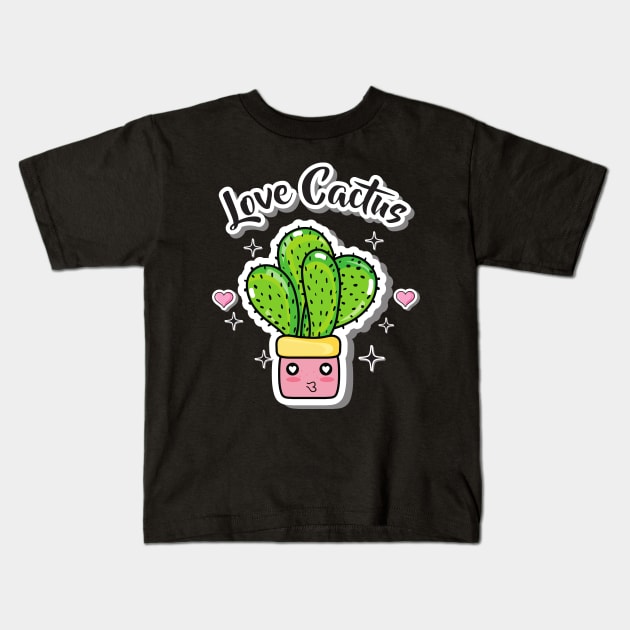 Small Cactus Lover - Love Cactus Kids T-Shirt by gronly